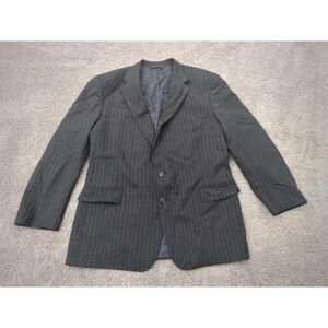 Corbin Platinum Blazer Mens 46 L Pinstripe Business Suit‎ Jacket Union Made USA